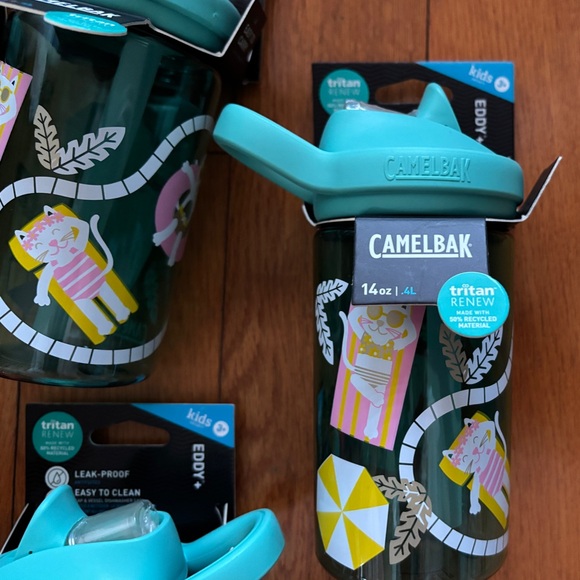 5 CamelBak Kids Bottle with Teal and Pink Design - Picture 2 of 3